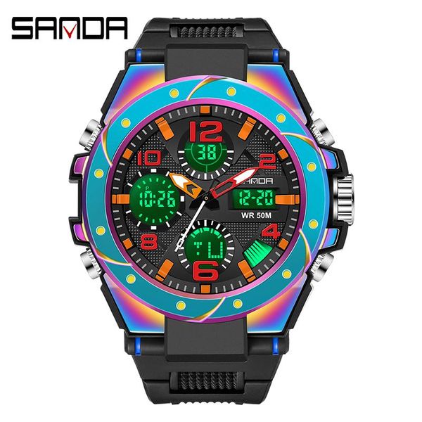 wristwatches sanda fashion brand 2021 military watch dual display men sports watches g style led digital waterproof relogio masculino, Slivery;brown
wristwatches sanda fashion brand 2021 military watch dual display men sports watches g style led digital waterproof relogio masculino, Slivery;brown