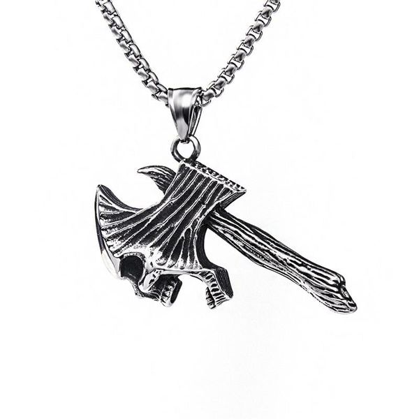 chains punk vintage skull ax pendant necklace men women chain gothic stainless steel jewelry statement hip hop masculina, Silver
chains punk vintage skull ax pendant necklace men women chain gothic stainless steel jewelry statement hip hop masculina, Silver