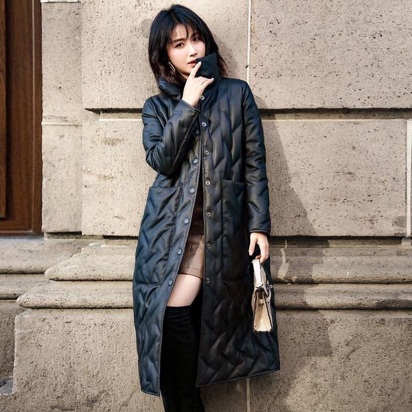 women's leather & faux jacket real genuine sheepskin winter women duck down coat for womens clothing jaqueta de couro 22-9029- yy844, Black
women's leather & faux jacket real genuine sheepskin winter women duck down coat for womens clothing jaqueta de couro 22-9029- yy844, Black