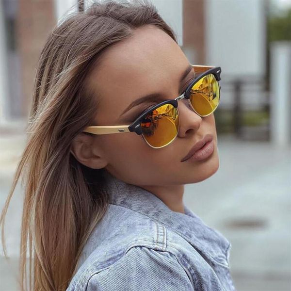 sunglasses orange mirror women designer inspired half frame square luxury vintage imitation wooden temples shades, White;black
sunglasses orange mirror women designer inspired half frame square luxury vintage imitation wooden temples shades, White;black