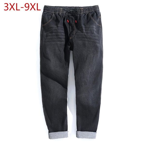 men's jeans 3xl-9xl plus size brand black elastic men comfortable loose stretch male denim baggy pants trousers zipper pocket, Blue
men's jeans 3xl-9xl plus size brand black elastic men comfortable loose stretch male denim baggy pants trousers zipper pocket, Blue