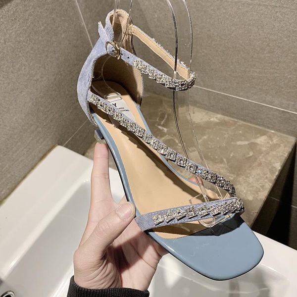 dress shoes rhinestone stiletto sandals female summer 2021 wild open-toed mid-heel buckle high heels fairy style women's, Black
dress shoes rhinestone stiletto sandals female summer 2021 wild open-toed mid-heel buckle high heels fairy style women's, Black