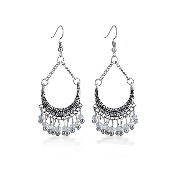 retro ethnic crescent-shaped crystal rice beads tassel dangle earrings for women silver color alloy fashion boho jewelry gifts
retro ethnic crescent-shaped crystal rice beads tassel dangle earrings for women silver color alloy fashion boho jewelry gifts