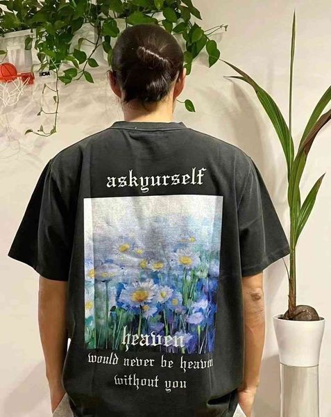 brand askyurself v9 inside out wash daisy oil painting co name short sleeve t-shirt high street couple men and women, White;black
brand askyurself v9 inside out wash daisy oil painting co name short sleeve t-shirt high street couple men and women, White;black
