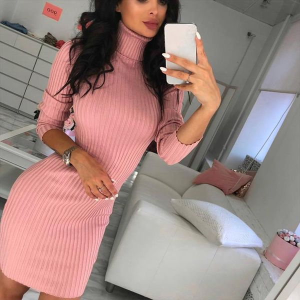 high neck slim knitted solid women dresses wool mini fashion basic long sleeve winter autumn warm, Black;gray
high neck slim knitted solid women dresses wool mini fashion basic long sleeve winter autumn warm, Black;gray