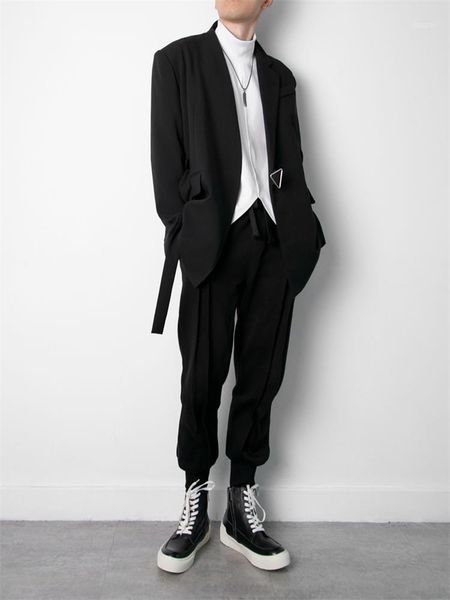 men's suits & blazers autumn asymmetric collar suit jacket classic personality simple loose irregular large, White;black
men's suits & blazers autumn asymmetric collar suit jacket classic personality simple loose irregular large, White;black