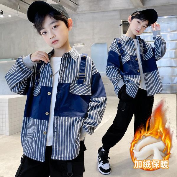 jackets children striped warm shirt kids autumn winter casual boys fashion spring outerwear teenagers patchwork 5-16 y, Blue;gray
jackets children striped warm shirt kids autumn winter casual boys fashion spring outerwear teenagers patchwork 5-16 y, Blue;gray