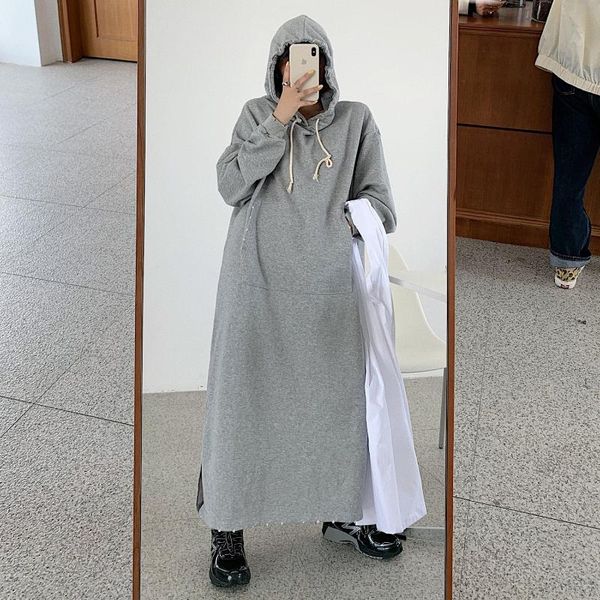 casual dresses superaen 2021 autumn loose plus size solid long a line hoodie for women, Black;gray
casual dresses superaen 2021 autumn loose plus size solid long a line hoodie for women, Black;gray