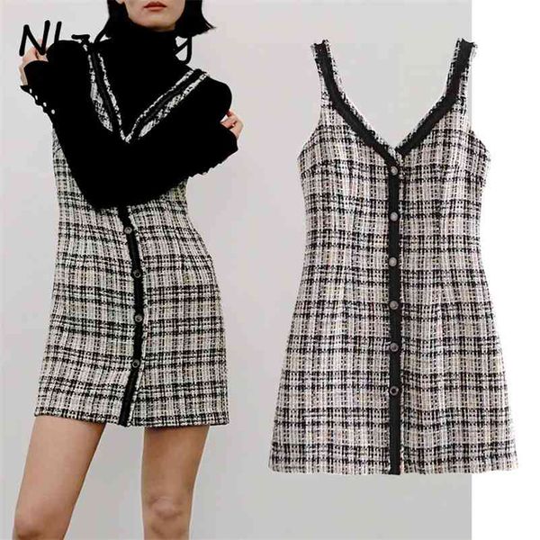 dres fashion check vest vintage single-breasted sleeveless wide straps female es vestidos 210628, Black;gray
dres fashion check vest vintage single-breasted sleeveless wide straps female es vestidos 210628, Black;gray