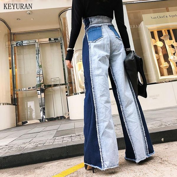 women's jeans 2021 patchwork denim spring for female high waist wide leg autumn korean fashion pants tide mopping, Blue
women's jeans 2021 patchwork denim spring for female high waist wide leg autumn korean fashion pants tide mopping, Blue