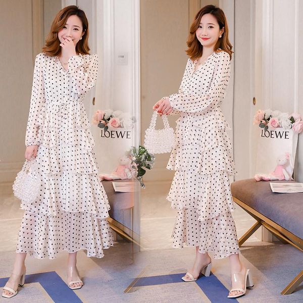 maternity dresses 5530# dress spring autumn fashion chiffon dot printing long sleeves loose stylish for pregnant women, White
maternity dresses 5530# dress spring autumn fashion chiffon dot printing long sleeves loose stylish for pregnant women, White