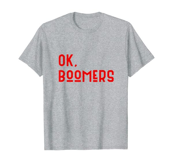 k boomers okay funny millennial meme generation t-shirt, White;black