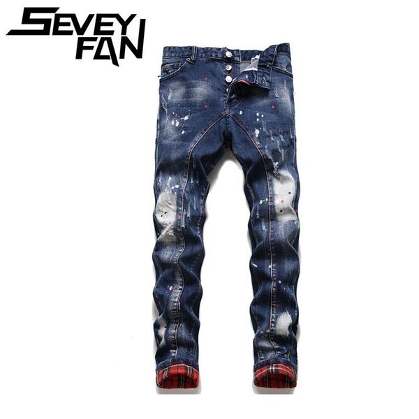 men's jeans seveyfan paint splatter pencil trousers grind white distressed hole personality blue denim pants
men's jeans seveyfan paint splatter pencil trousers grind white distressed hole personality blue denim pants