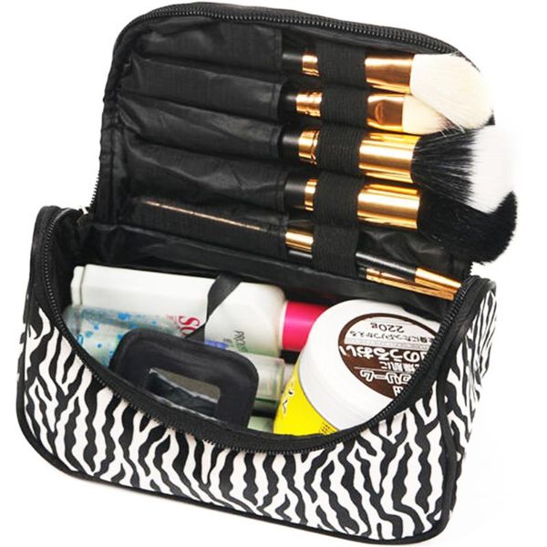 Women Home Zipper Closure Modern Large Capacity Makeup Brush Holder Printed Zebra Stripes Fashion With Handle Cosmetic Bag
Women Home Zipper Closure Modern Large Capacity Makeup Brush Holder Printed Zebra Stripes Fashion With Handle Cosmetic Bag