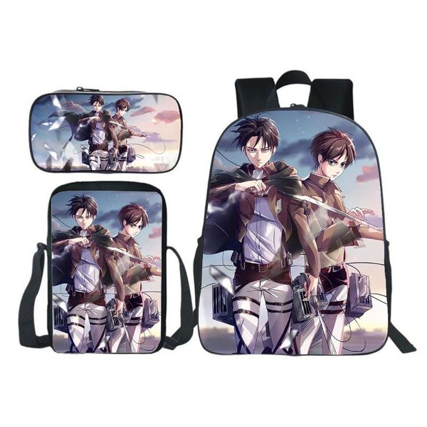 backpack attack on titan pencil case all-match campus messenger bag schoolbag college style daily bags three-piece suit
backpack attack on titan pencil case all-match campus messenger bag schoolbag college style daily bags three-piece suit