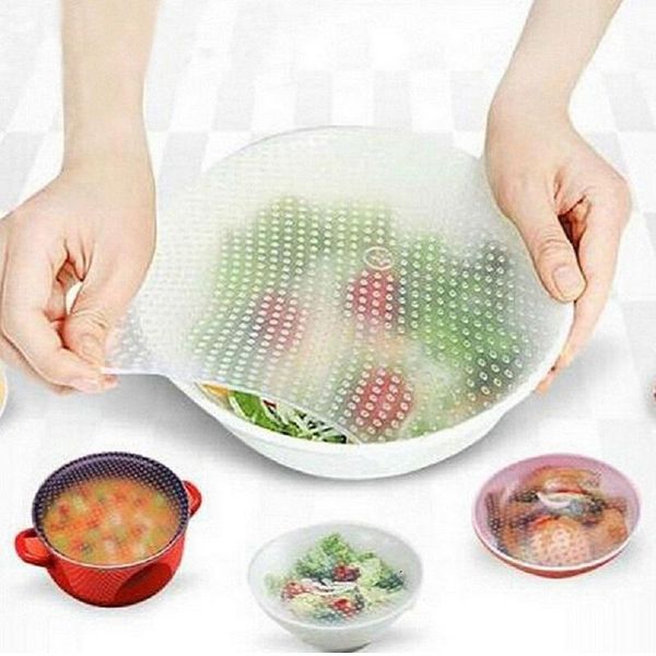 kitchen storage & organization 4pcs/set reusable silicone cover multifunctional stretch lids wrap seal lid vacuum food fresh keeping tool
kitchen storage & organization 4pcs/set reusable silicone cover multifunctional stretch lids wrap seal lid vacuum food fresh keeping tool