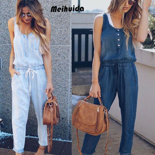 women's jumpsuits & rompers summer fashion women denim jeans bib sleeveless drawstring jumpsuit overalls straps ripped trousers streetw, Black;white
women's jumpsuits & rompers summer fashion women denim jeans bib sleeveless drawstring jumpsuit overalls straps ripped trousers streetw, Black;white