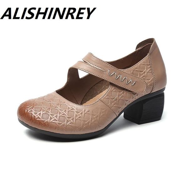 dress shoes alishinrey 2021 women pumps vintage comfortable genuine leather high heel round toe casual thick mother, Black
dress shoes alishinrey 2021 women pumps vintage comfortable genuine leather high heel round toe casual thick mother, Black