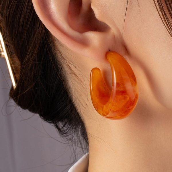 hoop & huggie fashion classic big resin earrings for women party birthday jewelry accessories gift, Golden;silver
hoop & huggie fashion classic big resin earrings for women party birthday jewelry accessories gift, Golden;silver