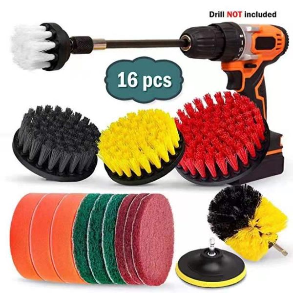 car sponge 16pcs drill brush cleaner kit power scrubber for cleaning bathroom bathtub wash nylon brushes scrub tools
car sponge 16pcs drill brush cleaner kit power scrubber for cleaning bathroom bathtub wash nylon brushes scrub tools