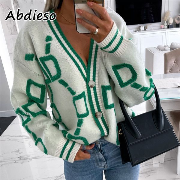 abdieso autumn winter knitted cardigan sweaters women coat 2021 button up long sleeve vintage print oversized casual cardigans, White;black
abdieso autumn winter knitted cardigan sweaters women coat 2021 button up long sleeve vintage print oversized casual cardigans, White;black