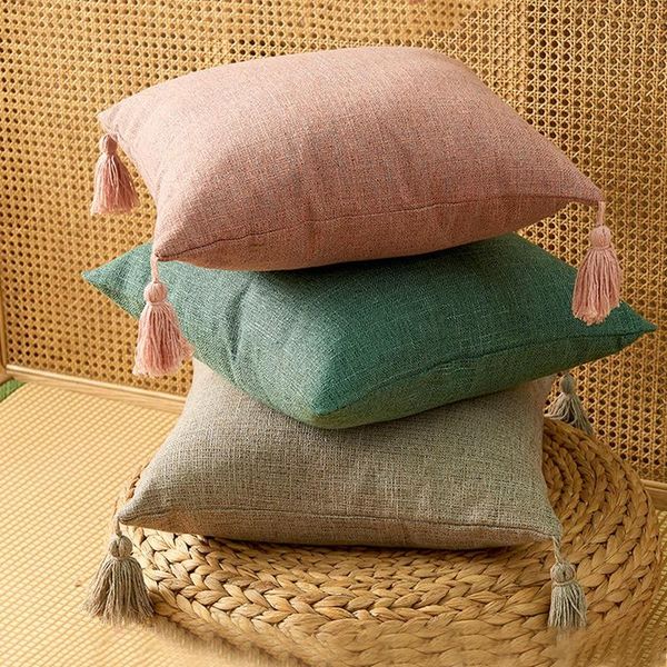 pillow case 1pc cushion cotton and linen with tassel cover for sofa seat 45*45cm home decoration
pillow case 1pc cushion cotton and linen with tassel cover for sofa seat 45*45cm home decoration