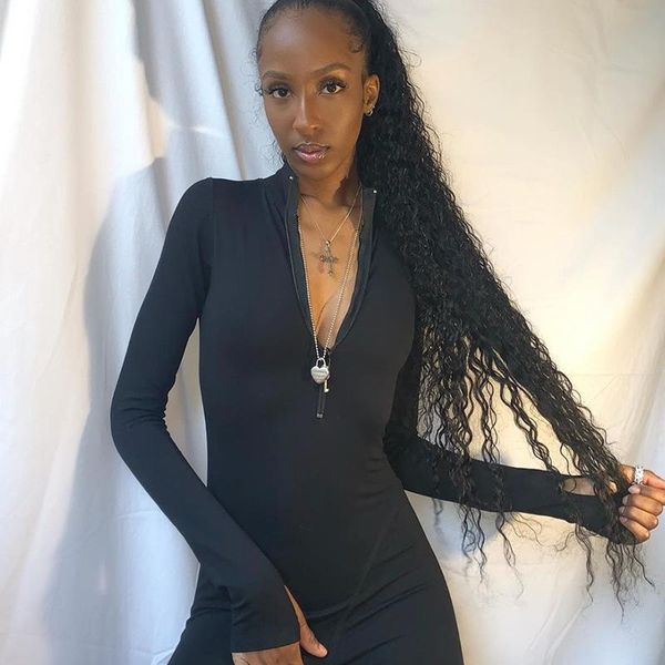 women's jumpsuits & rompers solid front zipper casual sporty workout womens jumpsuit 2021 autumn fashion skinny long sleeve athleisure, Black;white
women's jumpsuits & rompers solid front zipper casual sporty workout womens jumpsuit 2021 autumn fashion skinny long sleeve athleisure, Black;white