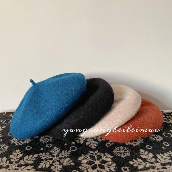 berets women/'s beret autumn and winter all-match british retro style painter hat japanese elegant sweet solid female cap 2021, Blue;gray
berets women/'s beret autumn and winter all-match british retro style painter hat japanese elegant sweet solid female cap 2021, Blue;gray