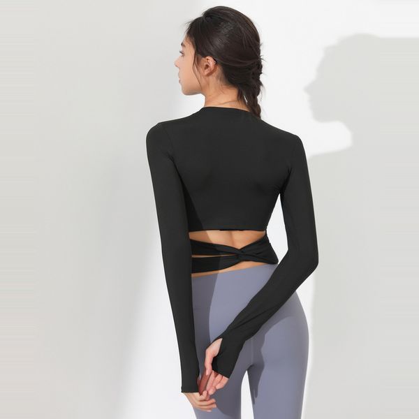 women long sleeve solid yoga shirts back cross gym crop sport running t-shirts quick dry workout fitness clothing, White;red
women long sleeve solid yoga shirts back cross gym crop sport running t-shirts quick dry workout fitness clothing, White;red