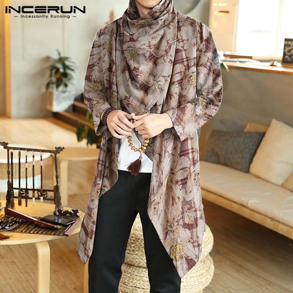 men's trench coats men printing turtleneck 2021 long sleeve retro cotton leisure cloak streetwear mens irregular poncho incerun s-3xl, Tan;black
men's trench coats men printing turtleneck 2021 long sleeve retro cotton leisure cloak streetwear mens irregular poncho incerun s-3xl, Tan;black