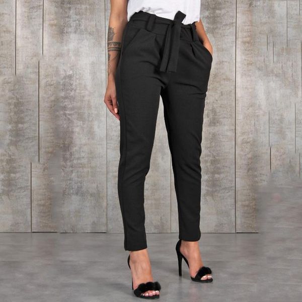 women's pants & capris casual slim chiffon thin for women with sash high waist black khaki green woman trousers, Black;white
women's pants & capris casual slim chiffon thin for women with sash high waist black khaki green woman trousers, Black;white
