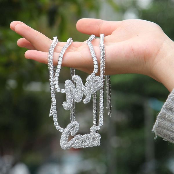 2021 iced out personalized name pendant nameplate hip hop cz diamond necklace jewelry custom baguette letters pendant necklace, Silver
2021 iced out personalized name pendant nameplate hip hop cz diamond necklace jewelry custom baguette letters pendant necklace, Silver