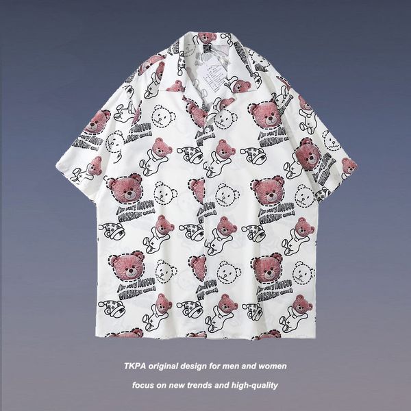 tkpa guochao.com red bear cartoon manyin couple's short sleeve shirt korean hip hop student half sleeve shirt male, White;black
tkpa guochao.com red bear cartoon manyin couple's short sleeve shirt korean hip hop student half sleeve shirt male, White;black