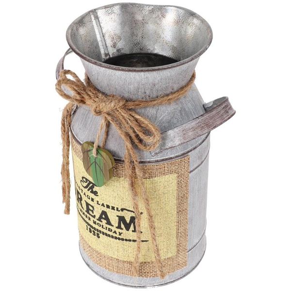 storage bags 1pc retro small iron flower bucket garden ornament pot for