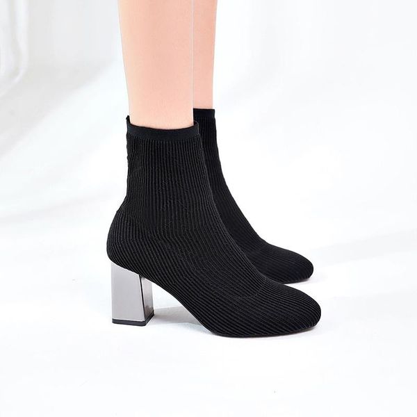 boots women socks ankle fashion shoes ladies autumn winter square toe high heels woman knitted footwear female, Black
boots women socks ankle fashion shoes ladies autumn winter square toe high heels woman knitted footwear female, Black