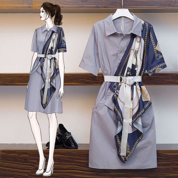2020 summer net red large size women's slightly fat sister covering belly and showing thin age reducing foreign style stitching dress, Black;gray
2020 summer net red large size women's slightly fat sister covering belly and showing thin age reducing foreign style stitching dress, Black;gray