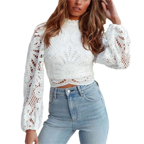 women's blouses & shirts women long sleeve lace elegant zipper blouse ladies casual crochet hollow out turtleneck fall spring chic tee, White
women's blouses & shirts women long sleeve lace elegant zipper blouse ladies casual crochet hollow out turtleneck fall spring chic tee, White