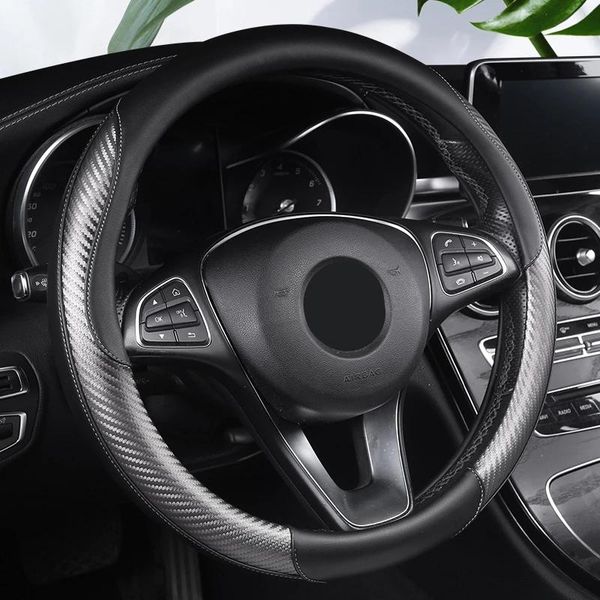 steering wheel covers 38cm car cover stuurhoes auto pokrowiec na kierownice carbon fiber leather capa volante
steering wheel covers 38cm car cover stuurhoes auto pokrowiec na kierownice carbon fiber leather capa volante