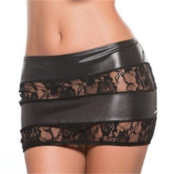 skirts xl low waist pu lace patchwork miniskirt women perspective package hip skirt ladies night club charming pencil, Black
skirts xl low waist pu lace patchwork miniskirt women perspective package hip skirt ladies night club charming pencil, Black