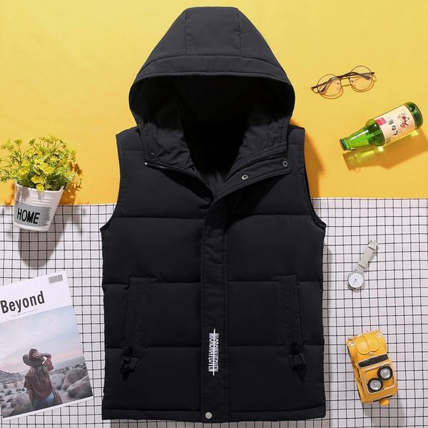 men's vests winter cotton vest men 2021 thicken warm cotton-padded hooded big pockets sleeveless coat plus size 4xl 5xl, Black;white
men's vests winter cotton vest men 2021 thicken warm cotton-padded hooded big pockets sleeveless coat plus size 4xl 5xl, Black;white