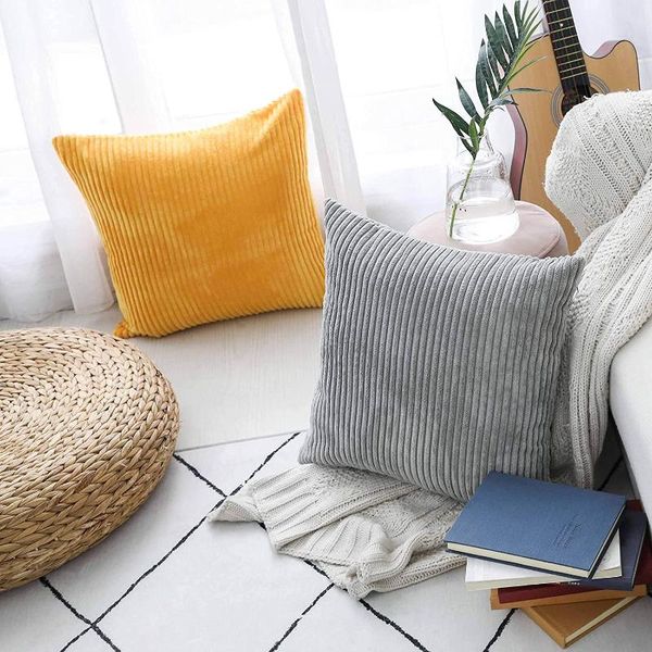 cushion/decorative pillow set of 2 covers super soft decorative striped corduroy velvet square throw for couch sofa cushion 50cm
cushion/decorative pillow set of 2 covers super soft decorative striped corduroy velvet square throw for couch sofa cushion 50cm