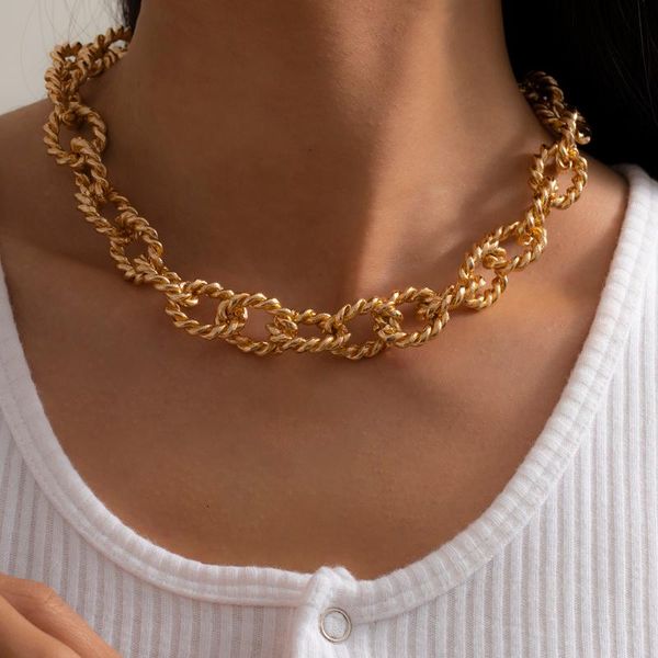 chains punk unique chunky twisted chain necklace for women vintage exaggerated round geometric choker 2021 clavicle jewelry, Silver
chains punk unique chunky twisted chain necklace for women vintage exaggerated round geometric choker 2021 clavicle jewelry, Silver