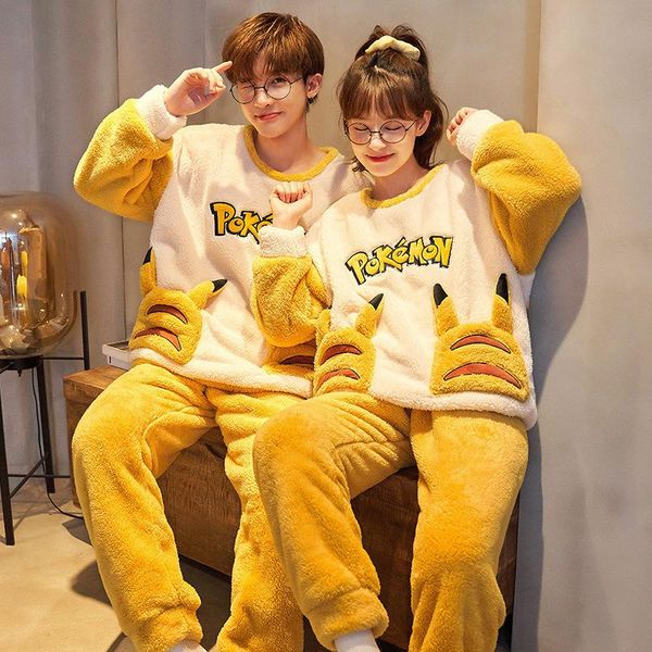 men's sleepwear autumn winter flannel pajamas set cartoon leisure couple night-suit women casual pyjamas lovers homewear, Black;brown
men's sleepwear autumn winter flannel pajamas set cartoon leisure couple night-suit women casual pyjamas lovers homewear, Black;brown