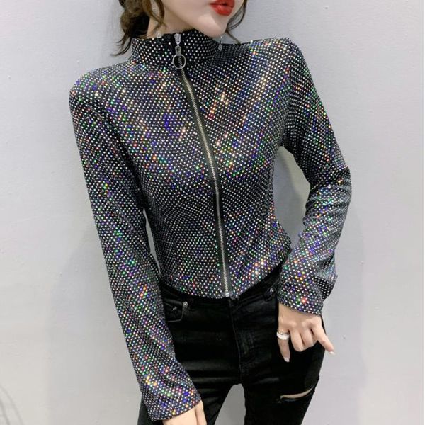 women's jackets spring autumn glitter sequined bomber jacket beaded zipper cardigan slim bottoming shirt coat sreetwear mujer chaqueta, Black;brown
women's jackets spring autumn glitter sequined bomber jacket beaded zipper cardigan slim bottoming shirt coat sreetwear mujer chaqueta, Black;brown