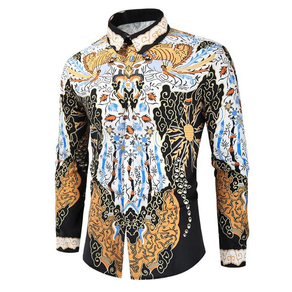men's casual shirts fashion printing summer for men long sleeve camisa masculina chemise homme social club prom shirt male ear, White;black
men's casual shirts fashion printing summer for men long sleeve camisa masculina chemise homme social club prom shirt male ear, White;black