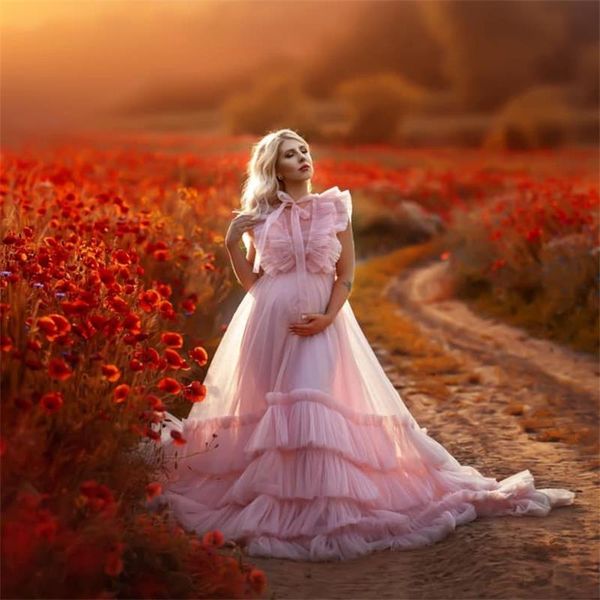 light pink prom dresses sleeveless pregnant women's dress ruffles train sheer maternity gowns for p shoot, Black
light pink prom dresses sleeveless pregnant women's dress ruffles train sheer maternity gowns for p shoot, Black