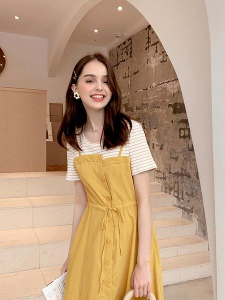 party dresses long bandage vestido casual dress autumn elegant for female students korean style loose summer clothes vintage kawaii tshirt, White;black
party dresses long bandage vestido casual dress autumn elegant for female students korean style loose summer clothes vintage kawaii tshirt, White;black