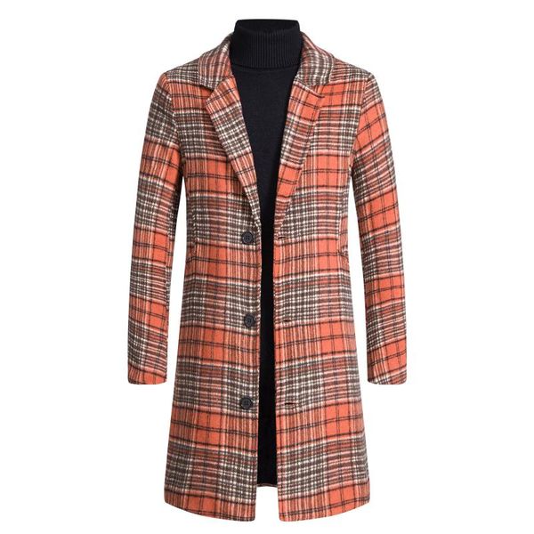 men's wool & blends casual plaid single breasted solid turn-down collar long woollen overcoat men clothing jacket chaquetasjaqueta masc, Black
men's wool & blends casual plaid single breasted solid turn-down collar long woollen overcoat men clothing jacket chaquetasjaqueta masc, Black