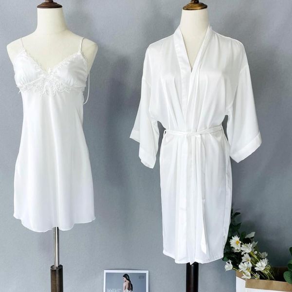 women's sleepwear women 2pcs lace floral kimono robe sets bride wedding dressing bathrobe gown strap nightgown spring loose home we, Black;red
women's sleepwear women 2pcs lace floral kimono robe sets bride wedding dressing bathrobe gown strap nightgown spring loose home we, Black;red
