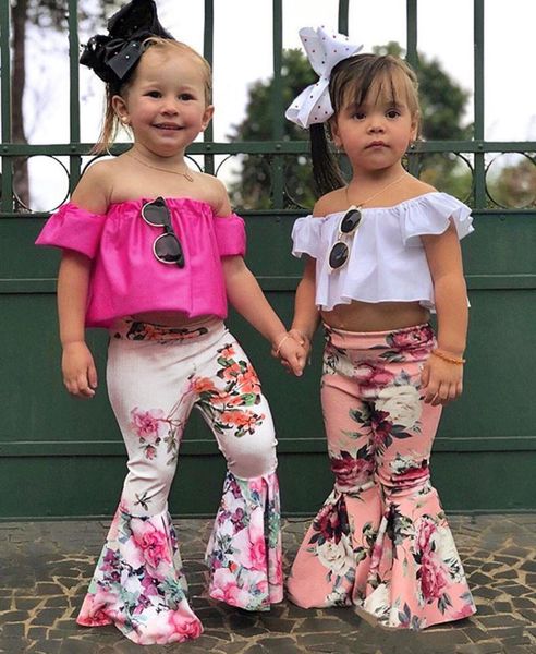 2021 baby spring autumn clothing 2pcs toddler baby girl clothes sets solid short sleeve romper +flare long pants outfits, White 
2021 baby spring autumn clothing 2pcs toddler baby girl clothes sets solid short sleeve romper +flare long pants outfits, White